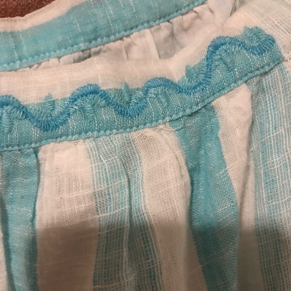 Crown and Ivy 2 Blue Striped Dress Size Medium NWT - Picture 6 of 9